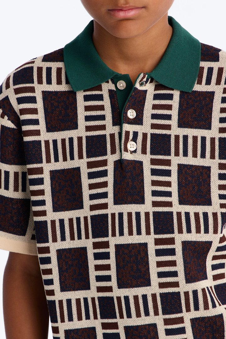 Mini Westbury Knit Polo - Brown