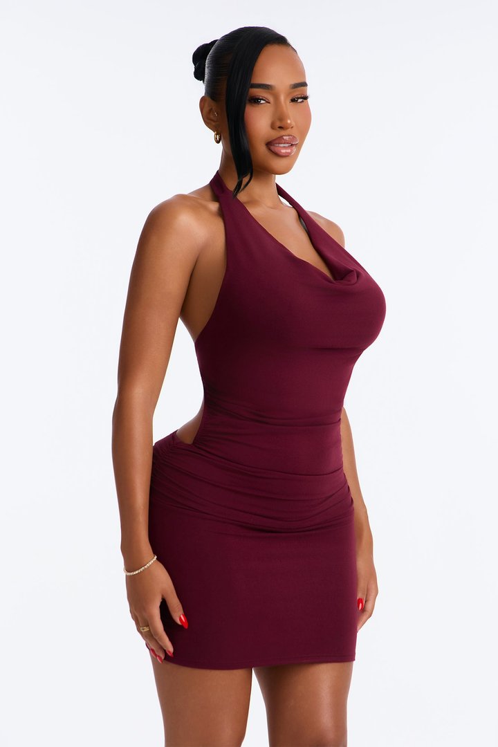 Jax Double Lined Mini Dress - Burgundy