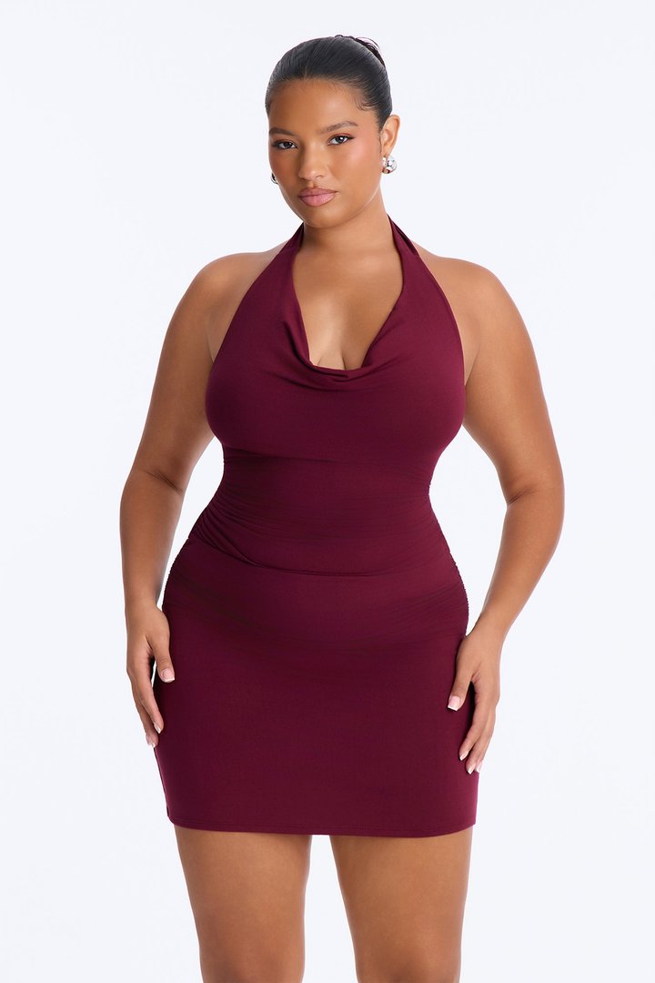 Jax Double Lined Mini Dress - Burgundy