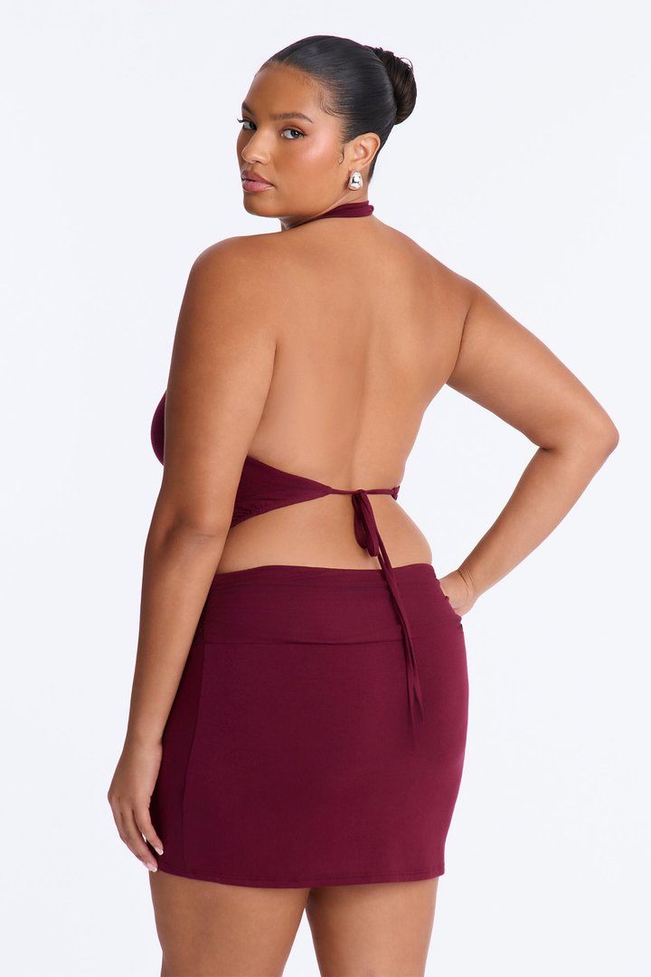 Jax Double Lined Mini Dress - Burgundy