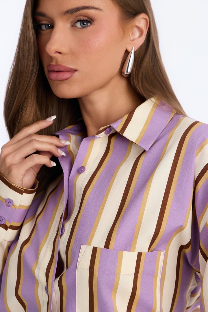 I'm The Main Topic Striped Shirt - Purple/combo