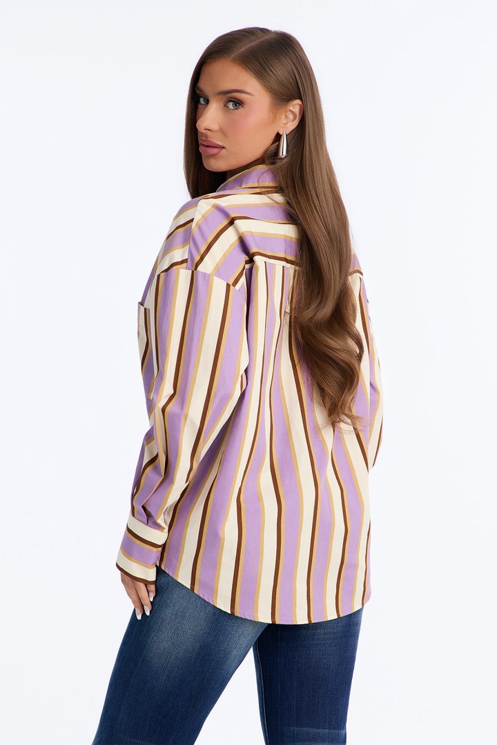 I'm The Main Topic Striped Shirt - Purple/combo