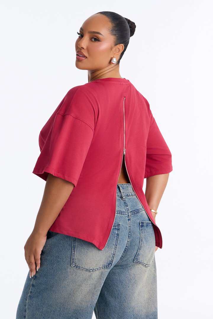 Jayden Fitted T-Shirt - Raspberry