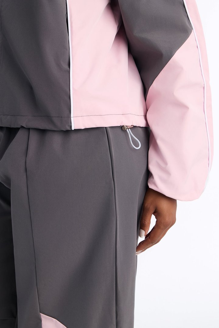 Maison Windbreaker Pant Set - Grey/combo