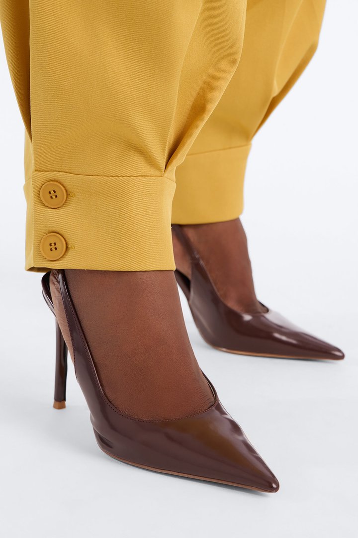 Helena Belted Trouser Pant - Mustard