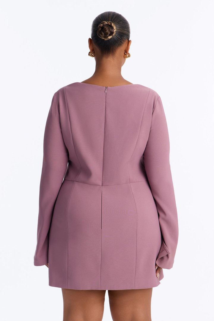 Blaire Square Neck Mini Dress - Mauve