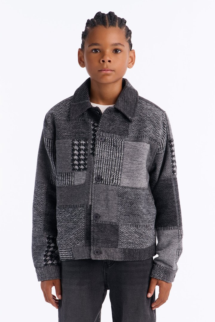 Mini They're Satisfied Patch Jacket - Grey