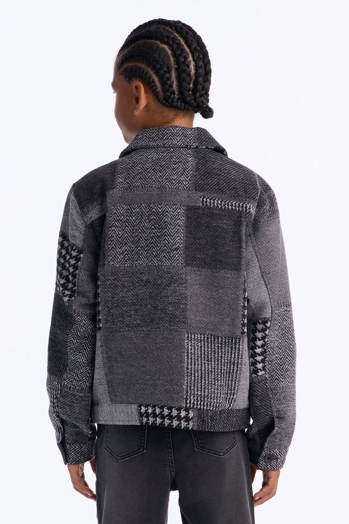 Mini They're Satisfied Patch Jacket - Grey