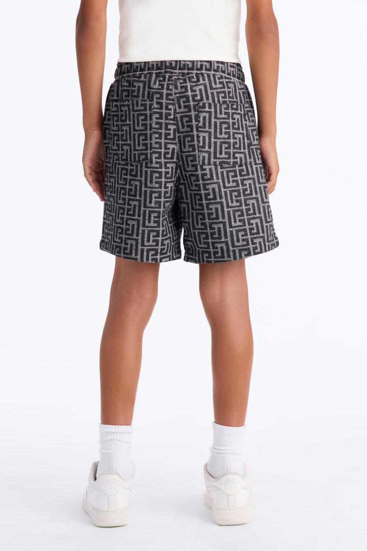 Mini Fallon Jacquard Relaxed Shorts II - Charcoal