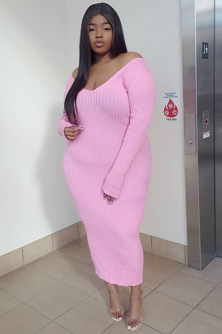 Kallan Knit Dress - Pink