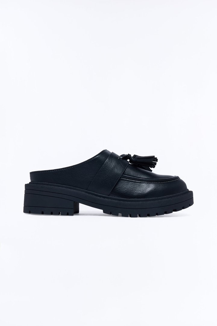 Noble Slip On Platform Loafers - Black