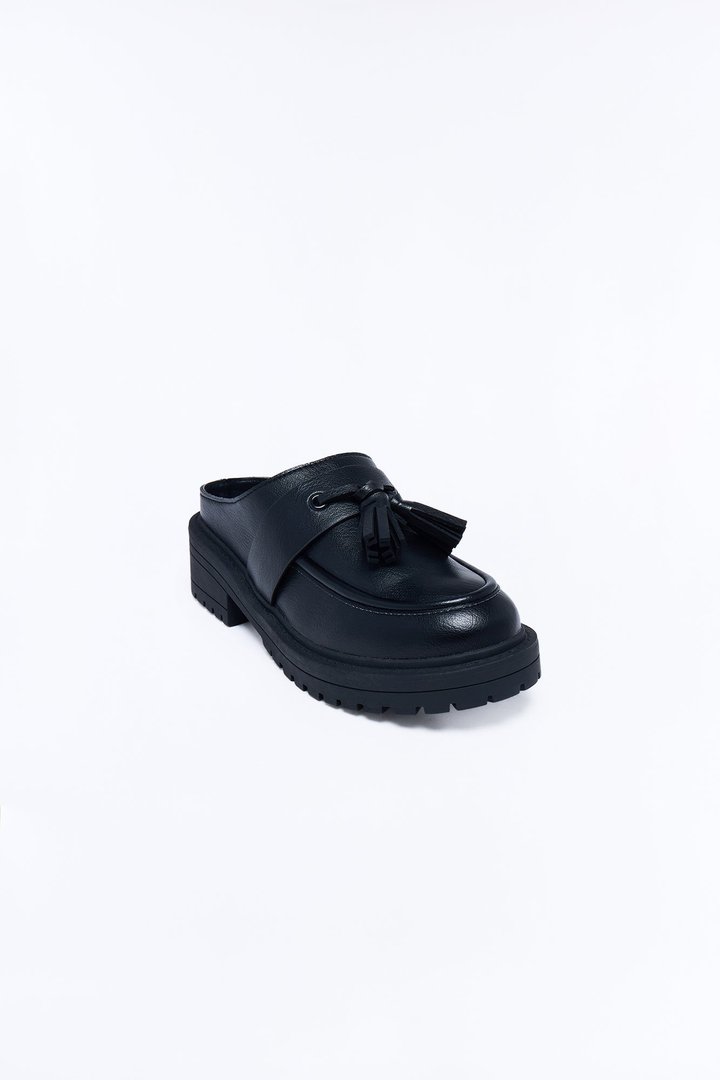 Noble Slip On Platform Loafers - Black