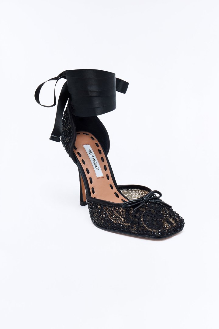Steve Madden Larina Embellished Pumps - Black