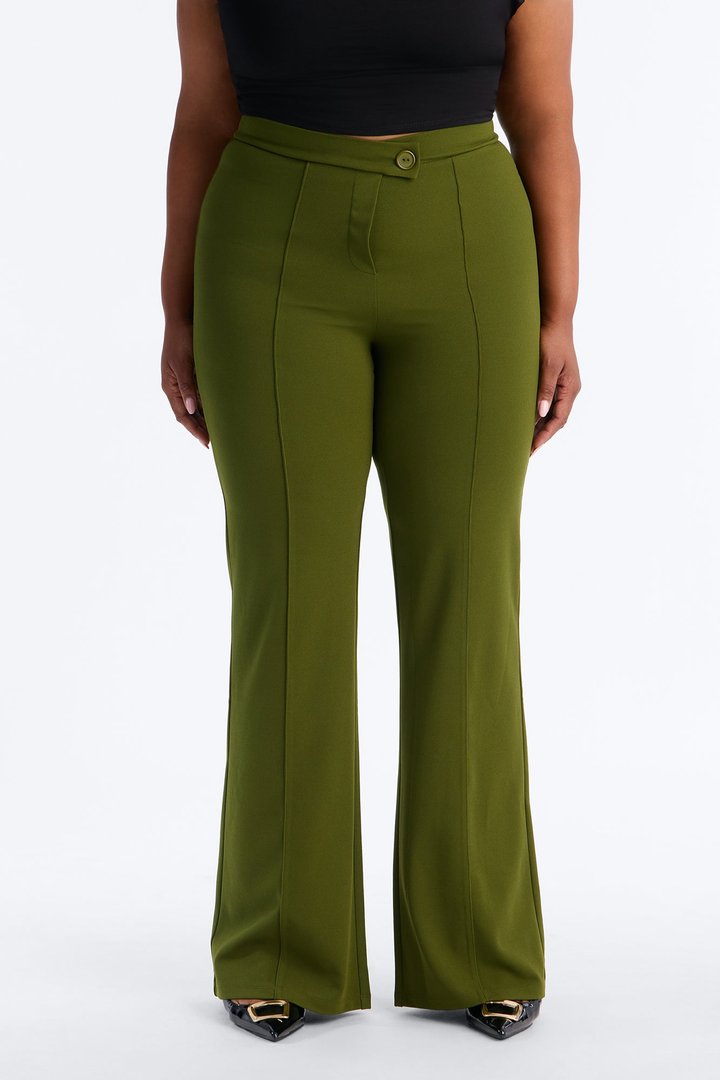 Tall Call It Even Wide Leg Dress Pants - Olive