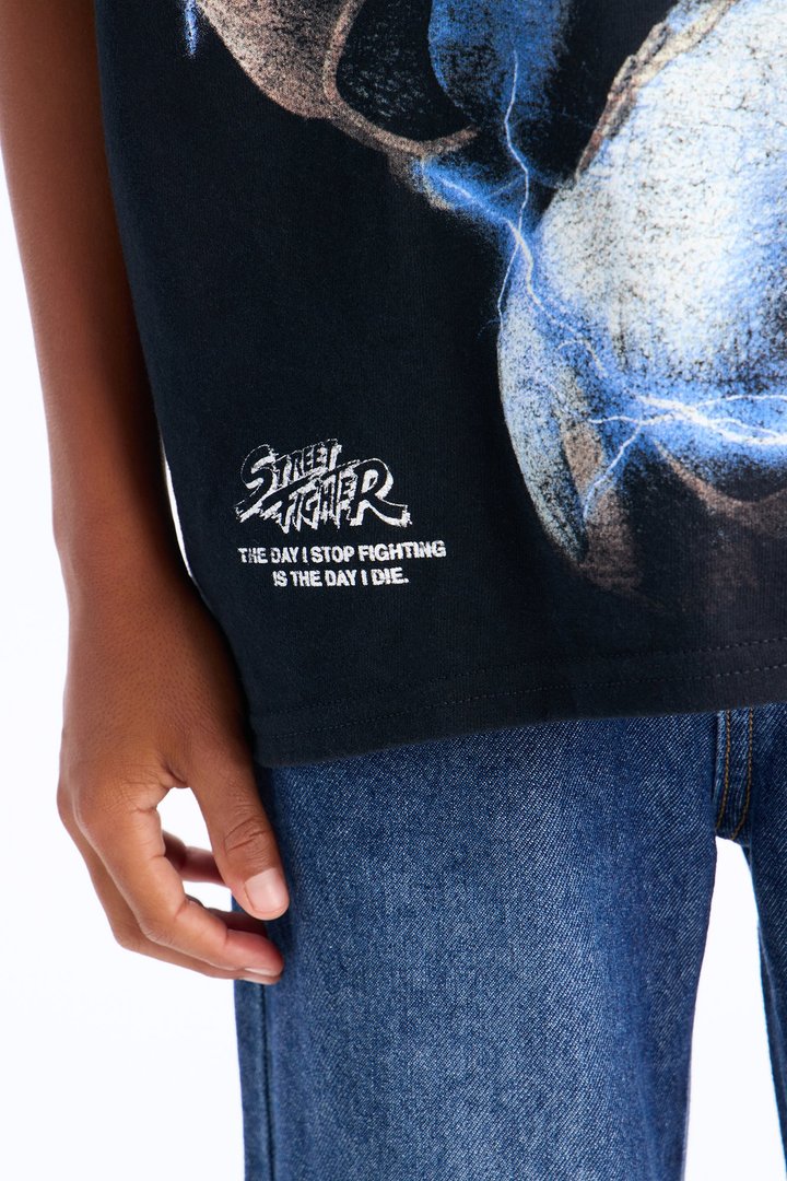 Mini Chun Li Short Sleeve Graphic Tee - Black/combo