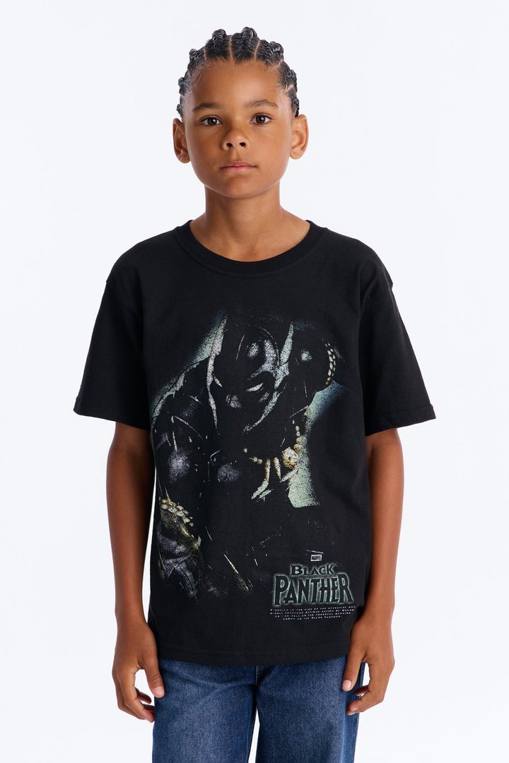 Mini T'Challa Of Wakanda Short Sleeve Tee - Black