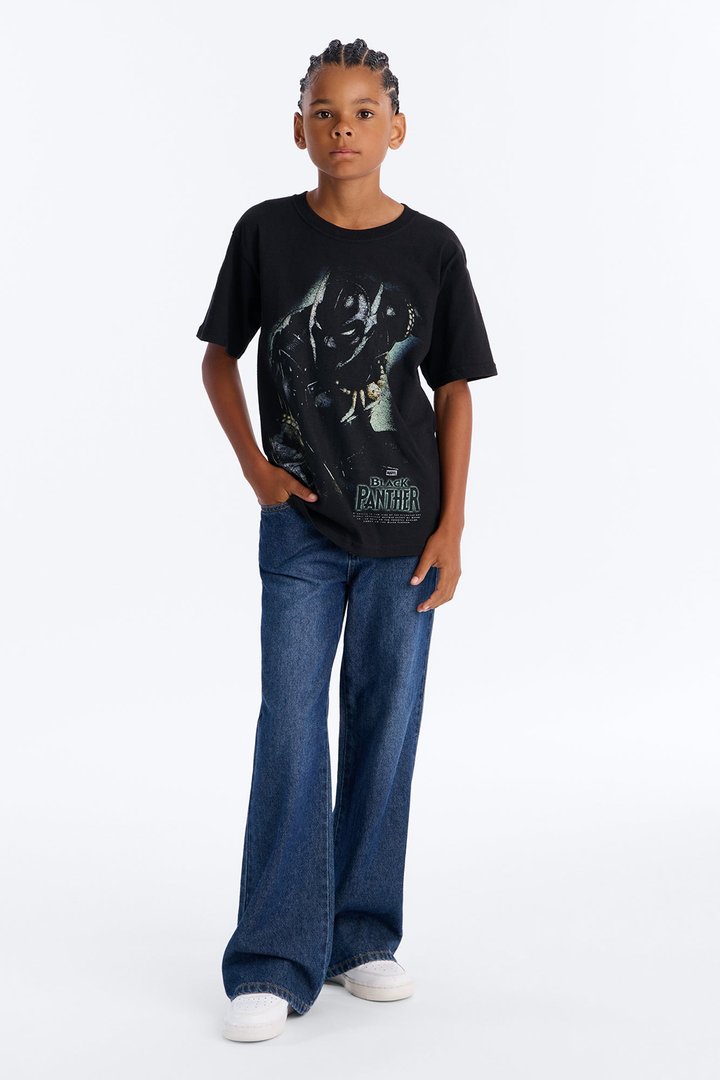 Mini T'Challa Of Wakanda Short Sleeve Tee - Black