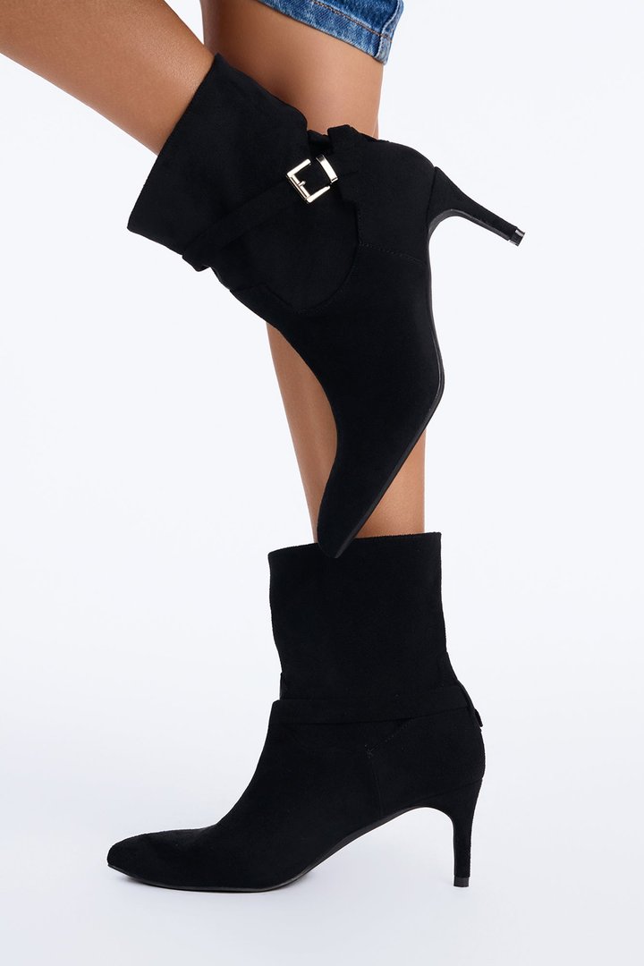 Can’t Compete Heeled Booties - Black