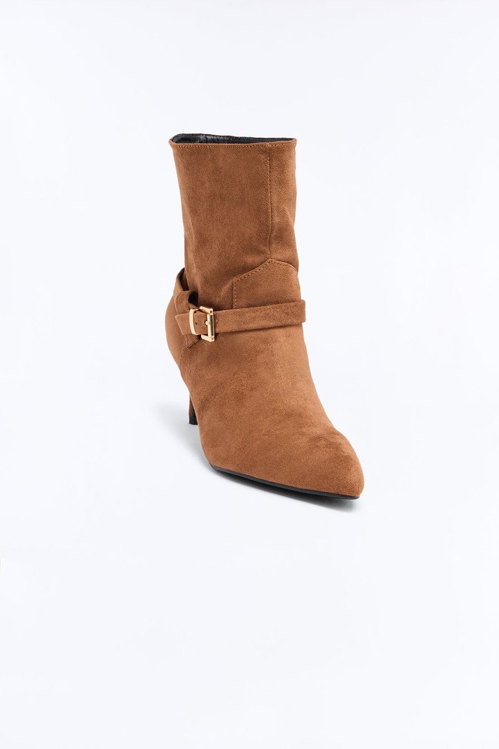 Can’t Compete Heeled Booties - Chestnut