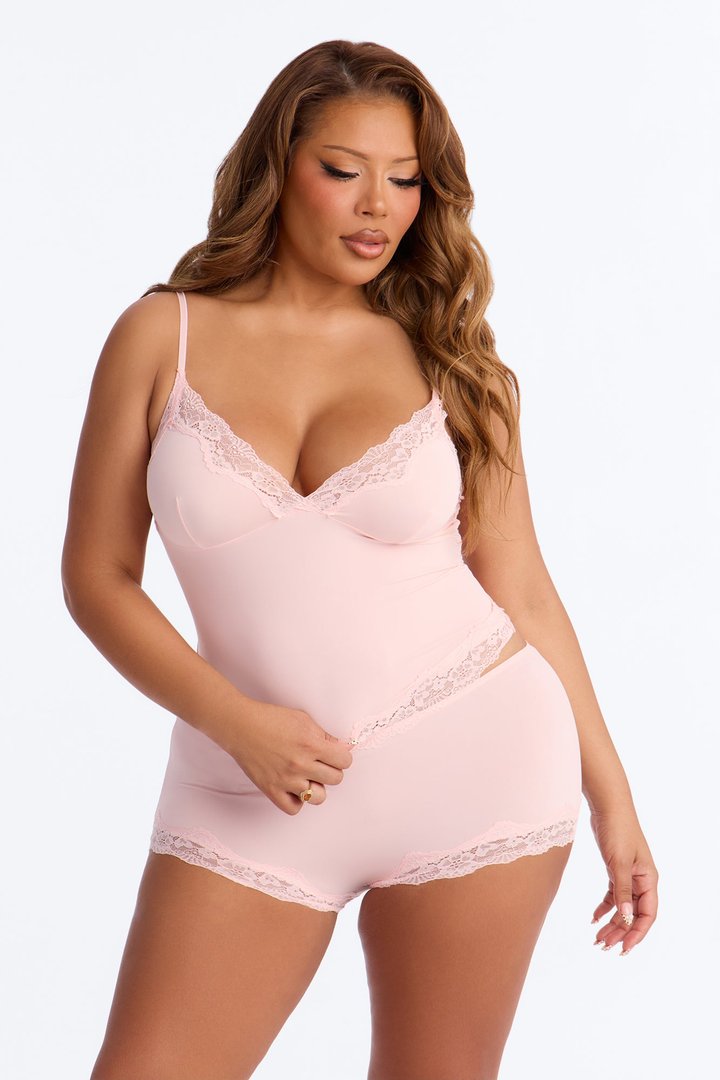Sweet Dreams Tonight Cami Short Set - Blush