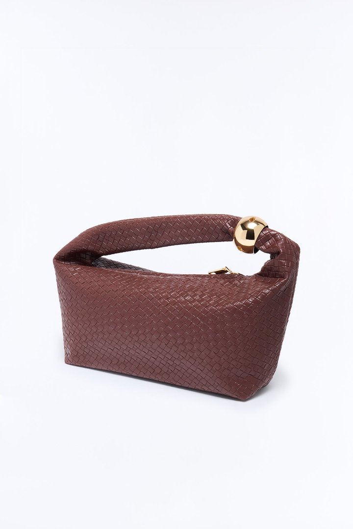 Sending Waves Faux Leather Shoulder Bag - Brown
