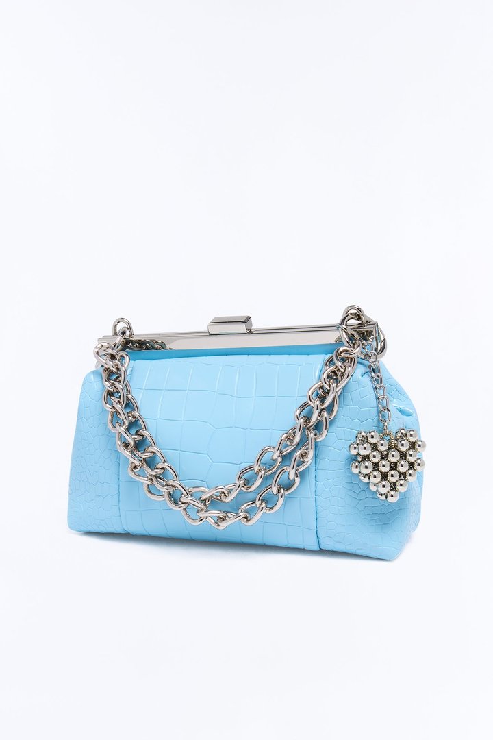 Love Letters Faux Leather Bag - Blue