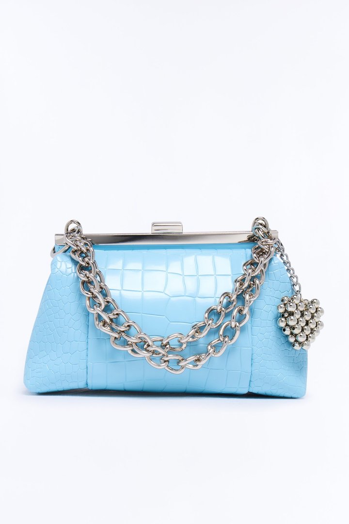Love Letters Faux Leather Bag - Blue