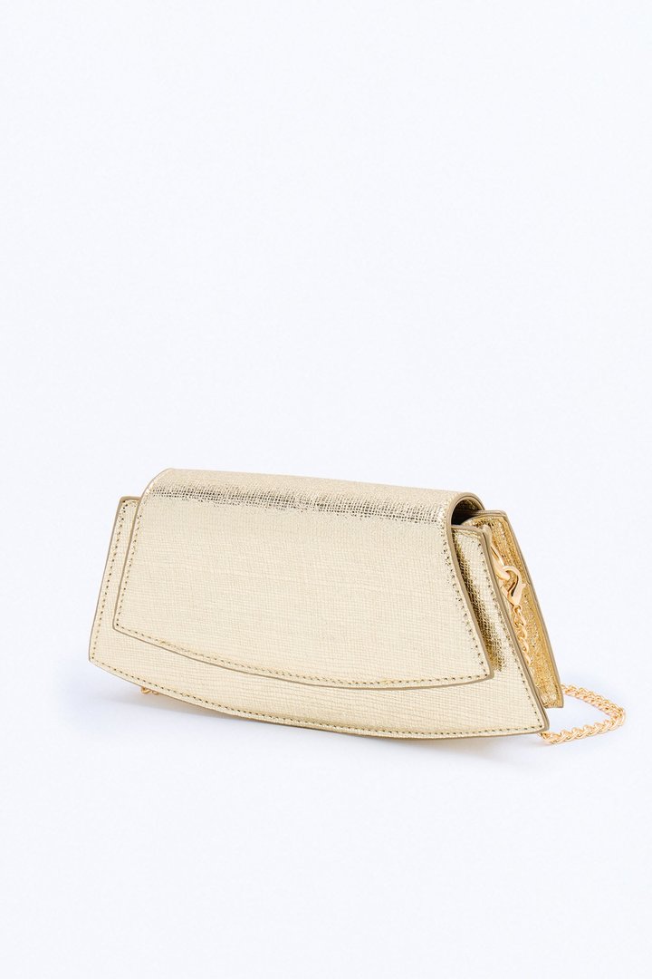 On Another Level Satchel Handbag - Gold