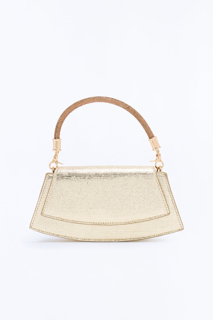 On Another Level Satchel Handbag - Gold