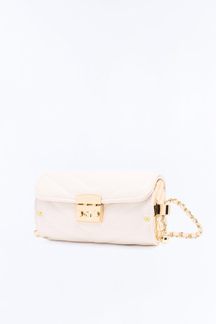I Watch The Moon Faux Leather Crossbody Handbag - Ivory