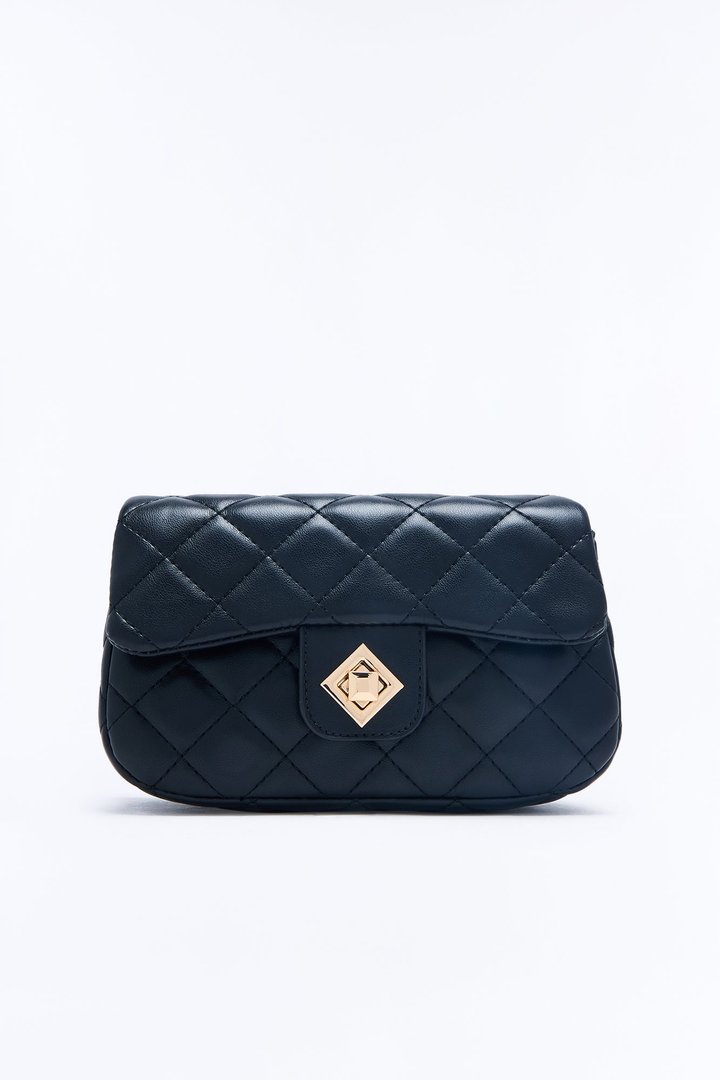 Late Night Sway Faux Leather Handbag - Black