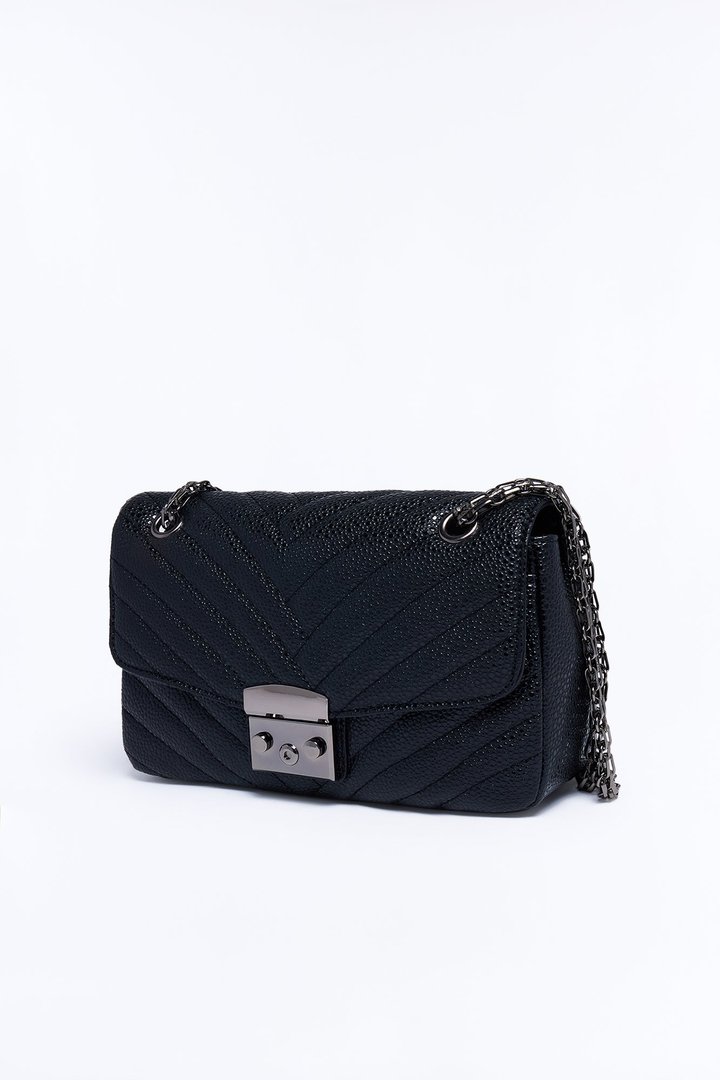 Hot Thoughts Faux Leather Handbag - Black