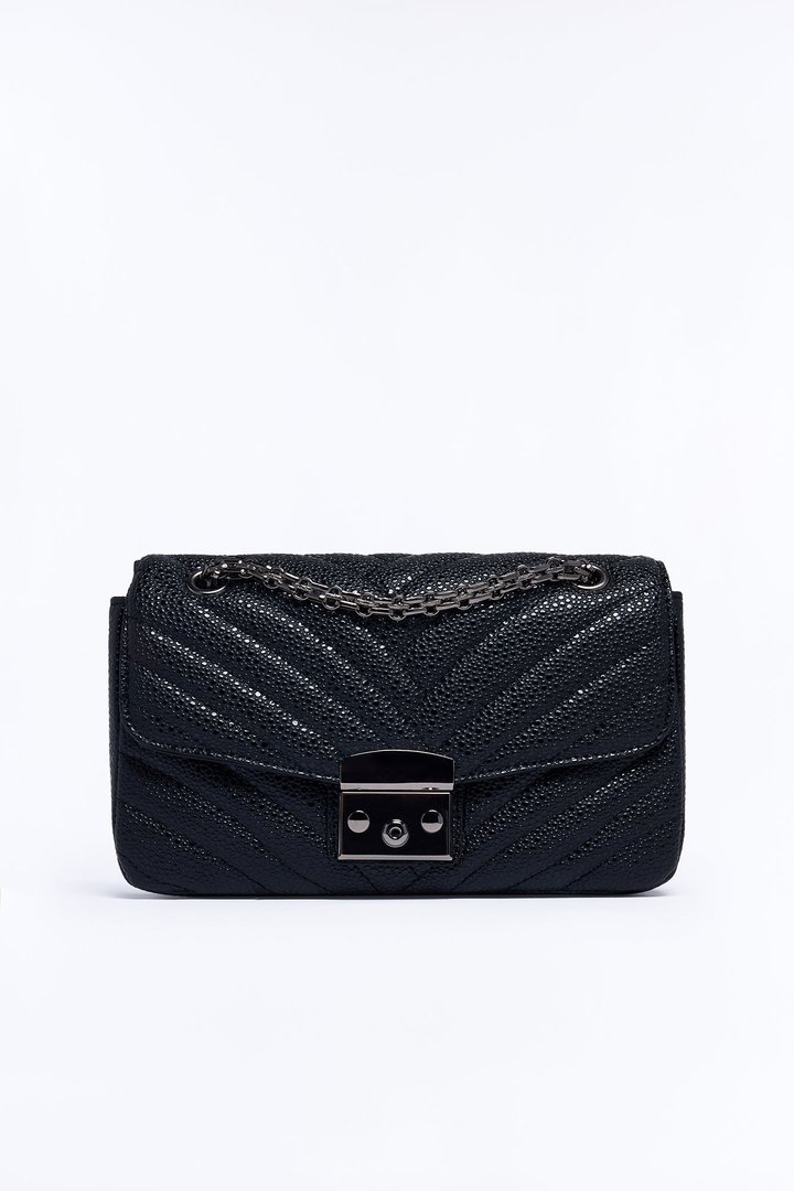 Hot Thoughts Faux Leather Handbag - Black
