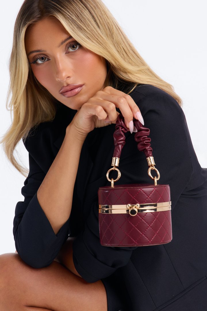 Here For The Drama Clutch - Burgundy/combo