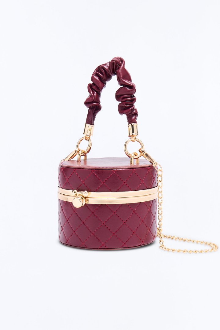 Here For The Drama Clutch - Burgundy/combo