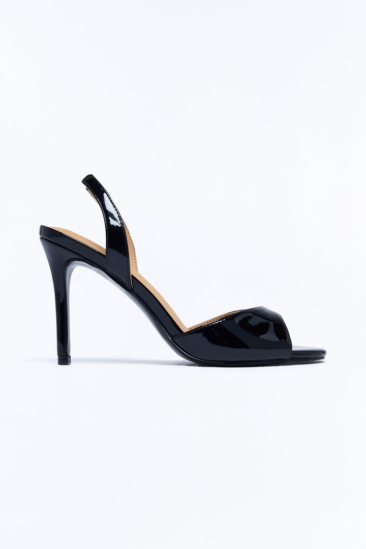 Malica Slingback Stiletto Heels - Black