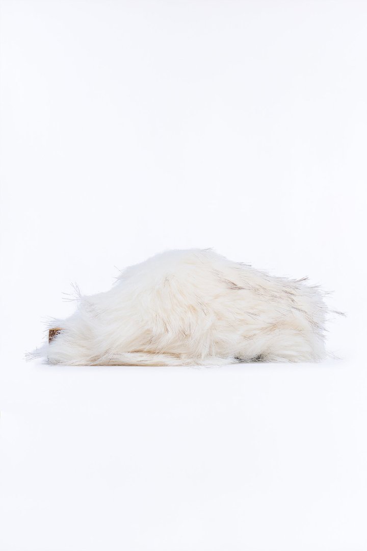 Mini Can't Miss It Faux Fur Slippers - White