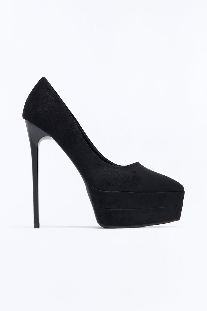Nita Suede Platform Pumps - Black