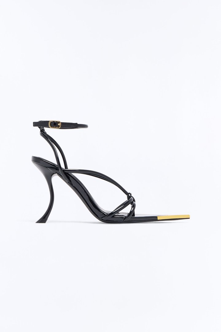 Just Because Wrap Up Heels - Black