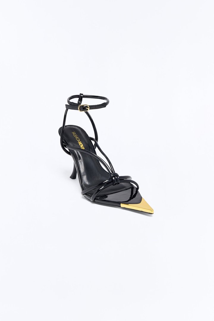 Just Because Wrap Up Heels - Black