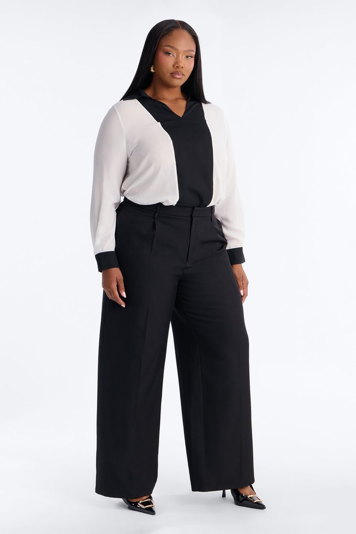 Next Meeting Colorblock Shirt - White/Black
