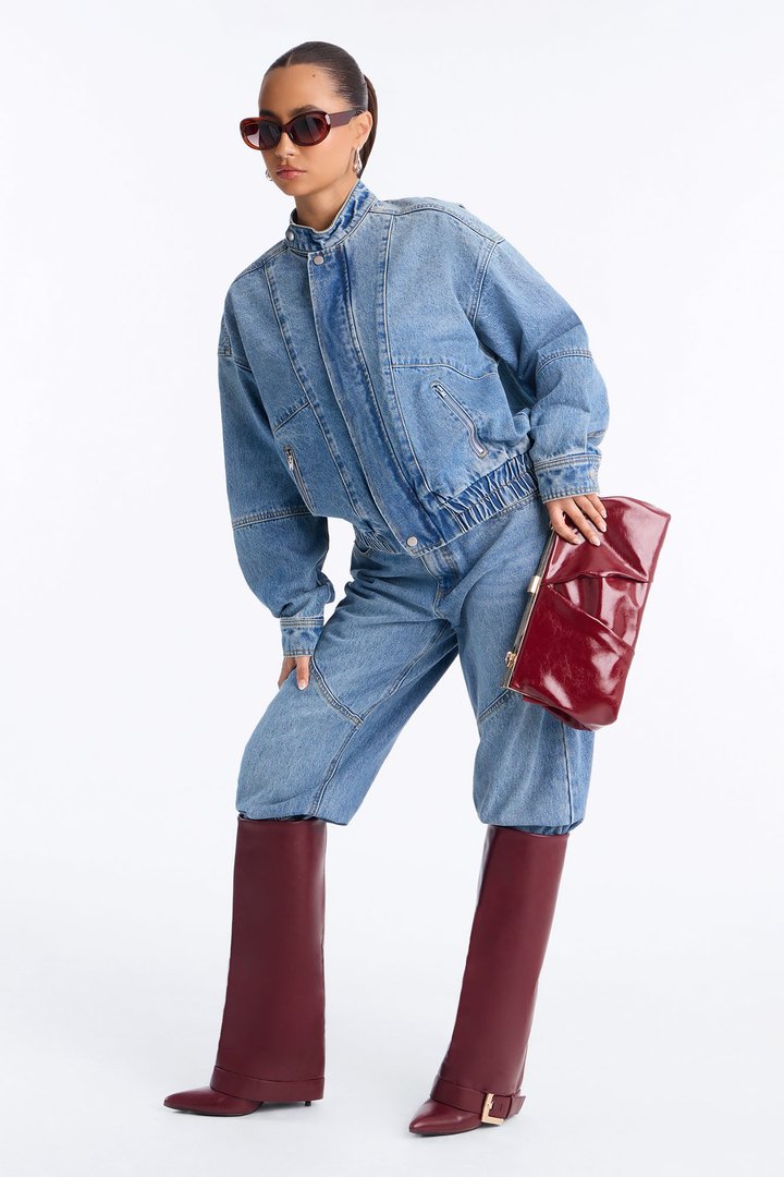 Just My Luck Overlay Heeled Boots - Wine