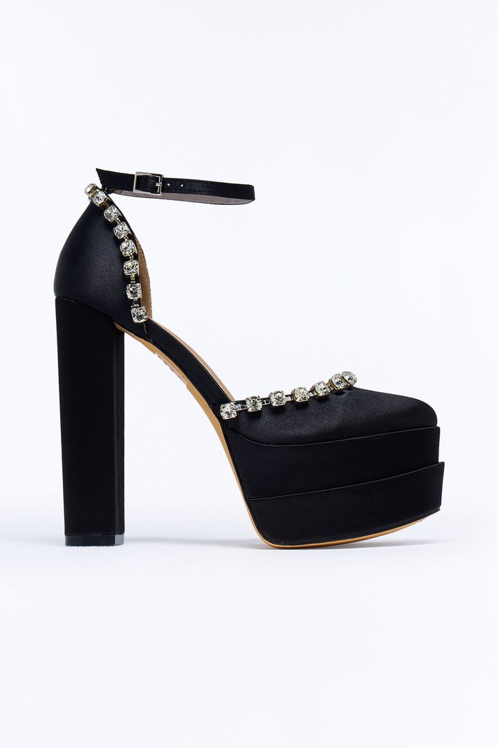 All Night Platform Pumps - Black