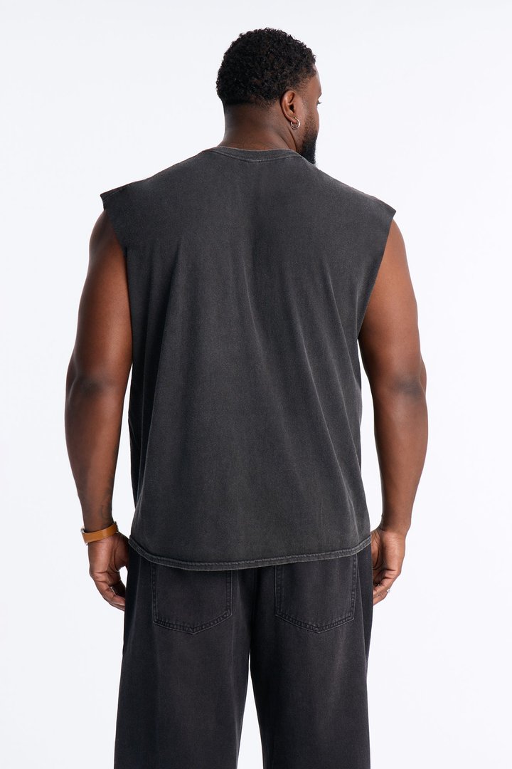 Lynard Skynyrd Free Bird Vintage Oversized Muscle Tee - Black