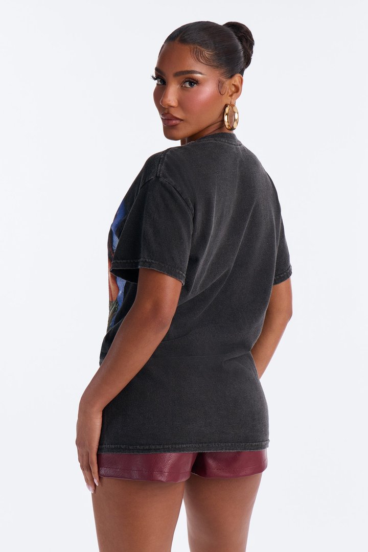 Jennifer Lopez Throwback Washed Tee - Black