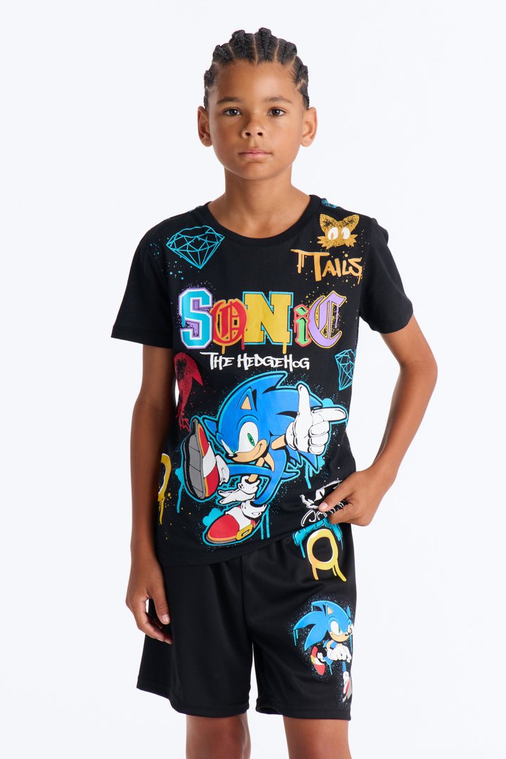 Mini Sonic vs Shadow Short Set - Black