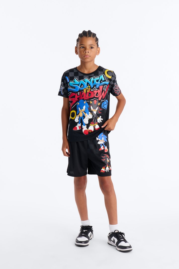 Mini Sonic Gotta Go Fast Graffiti Short Set - Black
