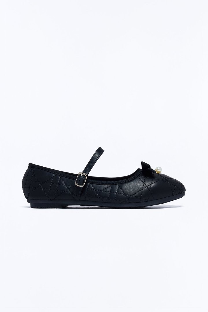Maribel Pearl Flats - Black