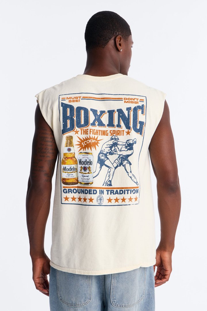 Modelo Boxing Vintage Muscle Tee - Sand