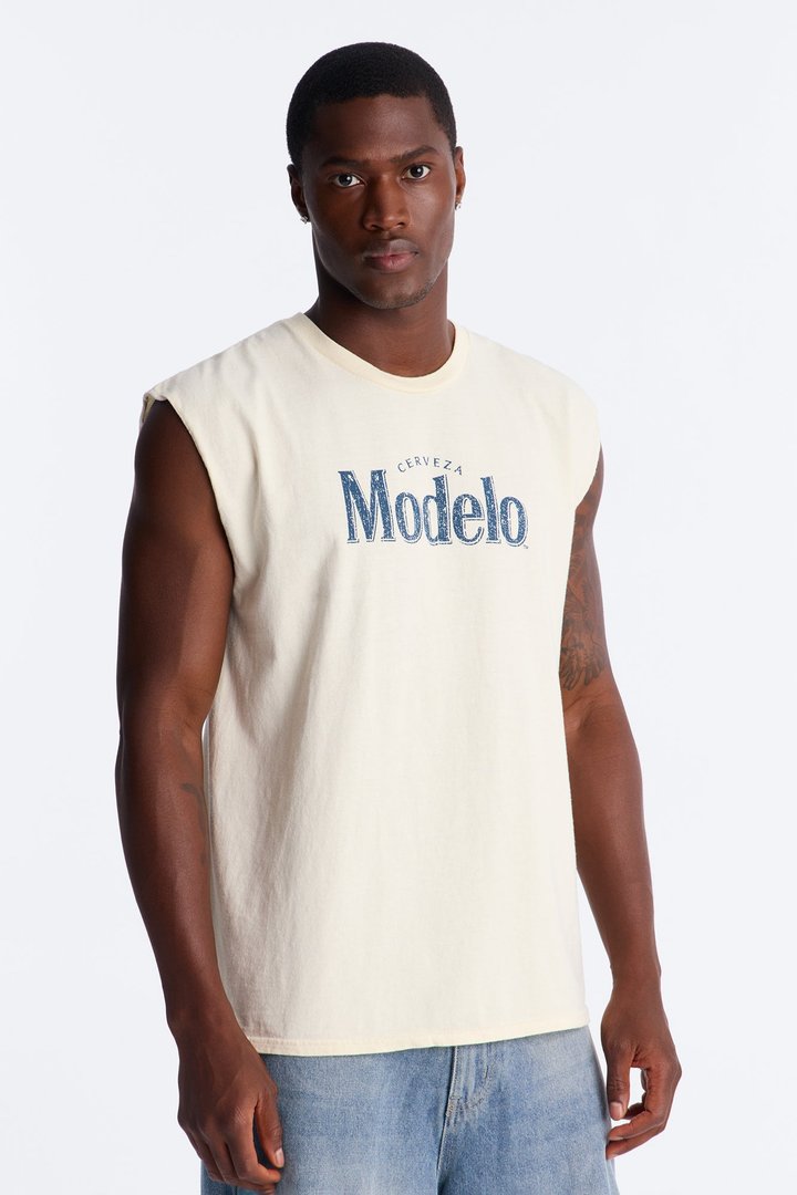 Modelo Boxing Vintage Muscle Tee - Sand